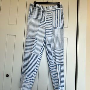 Chicos pull on straight leg ankle linen pants